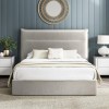 Kensington Silver Velvet Fabric Ottoman 4ft6 Double Bed