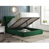 Wimbledon Green Velvet Fabric Ottoman 5ft King Size Bed
