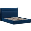 Chelsea Blue Velvet Fabric Ottoman 5ft King Size Bed