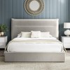 Kensington Silver Velvet Fabric Ottoman 5ft King Size Bed