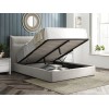 Kensington Silver Velvet Fabric Ottoman 5ft King Size Bed