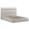 Kensington Silver Velvet Fabric Ottoman 5ft King Size Bed