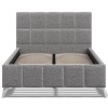 Ascot Dark Grey Linen Fabric Classic 4ft6 Double Bed