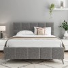 Ascot Dark Grey Linen Fabric Classic 5ft King Size Bed