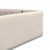 Soho Beige Linen Fabric Ottoman 4ft6 Double Bed