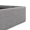 Ascot Dark Grey Linen Fabric Ottoman 4ft6 Double Bed