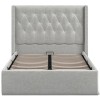 Fulham Light Grey Linen Fabric Ottoman 4ft6 Double Bed