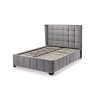 Julian Bowen Furniture Gatsby Grey Velvet 4ft6 Double Bed