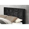 Birlea Furniture Hannover Black Crushed Velvet Upholstered 4ft Small Double Ottoman Bed