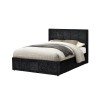 Birlea Furniture Hannover Black Crushed Velvet Upholstered 4ft Small Double Ottoman Bed