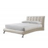 Birlea Furniture Hemlock Warm Stone Velvet Upholstered 4ft6 Double Bed