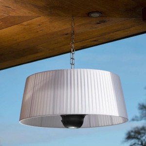 Maze Rattan Outdoor Heating Lyra 1800W Hanging White Electric Patio Heater Maze Rattan Outdoor Heating Lyra 1800W Hanging White Electric Patio Heater