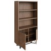 Battersea Aged Oak Large 2 Door Bookcase with Shelves