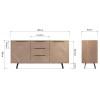 Battersea Aged Oak Large 2 Door Sideboard