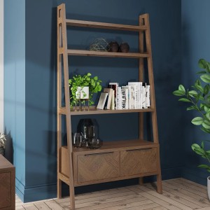 Battersea Aged Oak Large Bookcase with Open Shelves Battersea Aged Oak Large Bookcase with Open Shelves