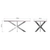 Mayfair Silver Grey Oak 1.8m Rectangular Dining Table