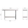 Mayfair Silver Grey Oak Rectangular Console Table with Shelf