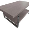 Mayfair Silver Grey Oak Rectangular Coffee Table with Shelf