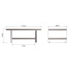 Mayfair Silver Grey Oak Rectangular Coffee Table with Shelf