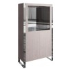 Mayfair Silver Grey Oak Large 2 Door Drinks Cabinet