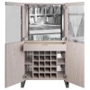 Mayfair Silver Grey Oak Large 2 Door Drinks Cabinet