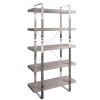 Mayfair Silver Grey Oak 5 Tier Large Open Bookcase