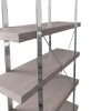 Mayfair Silver Grey Oak 5 Tier Large Open Bookcase