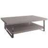 Mayfair Silver Grey Oak Rectangular Large Coffee Table with Shelf