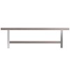 Mayfair Silver Grey Oak Rectangular Large Coffee Table with Shelf