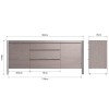 Mayfair Silver Grey Oak Large 2 Door Sideboard