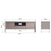 Mayfair Silver Grey Oak Large TV Unit with Drawer