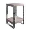 Mayfair Silver Grey Oak Small Side Table with Shelf