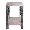 Mayfair Silver Grey Oak Small Side Table with Shelf