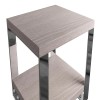 Mayfair Silver Grey Oak Small Side Table with Shelf