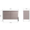 Mayfair Silver Grey Oak Standard 2 Door Sideboard
