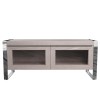 Mayfair Silver Grey Oak Standard TV Unit with Glazed Doors