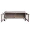 Mayfair Silver Grey Oak Standard TV Unit with Glazed Doors