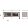 Mayfair Silver Grey Oak Standard TV Unit with Glazed Doors