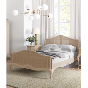Willis & Gambier Ivory Painted 5ft King Size Rattan High End Bed