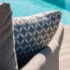 Maze Lounge Outdoor Mosaic Blue 43x43cm Scatter Cushions in Pair