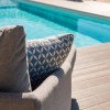 Maze Lounge Outdoor Mosaic Blue 43x43cm Scatter Cushions in Pair