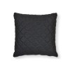 Maze Lounge Outdoor Charcoal Quilted 40x40cm Scatter Cushions in Pair