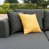 Maze Lounge Outdoor Charcoal Quilted 40x40cm Scatter Cushions in Pair
