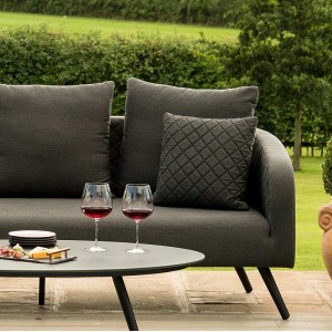 Maze Lounge Outdoor Charcoal Quilted 40x40cm Scatter Cushions in Pair Maze Lounge Outdoor Charcoal Quilted 40x40cm Scatter Cushions in Pair