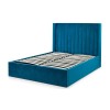 Julian Bowen Furniture Langham Scalloped Teal Velvet 6ft Super King Size Ottoman Bed