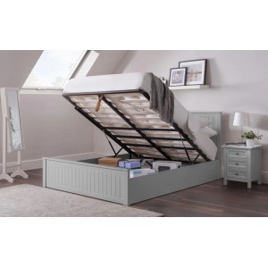 Julian Bowen Painted Furniture Maine Dove Grey 4ft6 Double Ottoman Bed