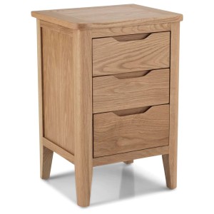 Heritage Hartuka Solid Oak 3 Drawer Bedside
