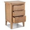 Heritage Hartuka Solid Oak 3 Drawer Bedside