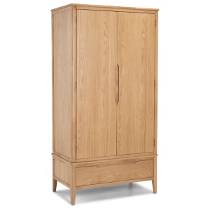 Heritage Hartuka Solid Oak 2 Door Double Wardrobe
