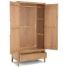 Heritage Hartuka Solid Oak 2 Door Double Wardrobe